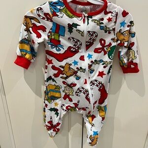 Grinch Kids One Piece Pajama 0-3m